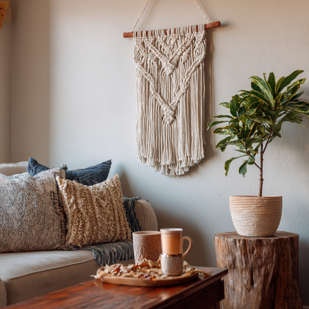 Boho Macrame Wall Hanging: Natural Cotton Art for Cosy Spaces