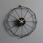 Geometric Wall Clock with a Modern Minimalist Look and No Noise