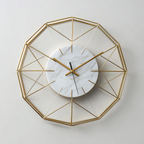 Geometric Wall Clock with a Modern Minimalist Look and No Noise