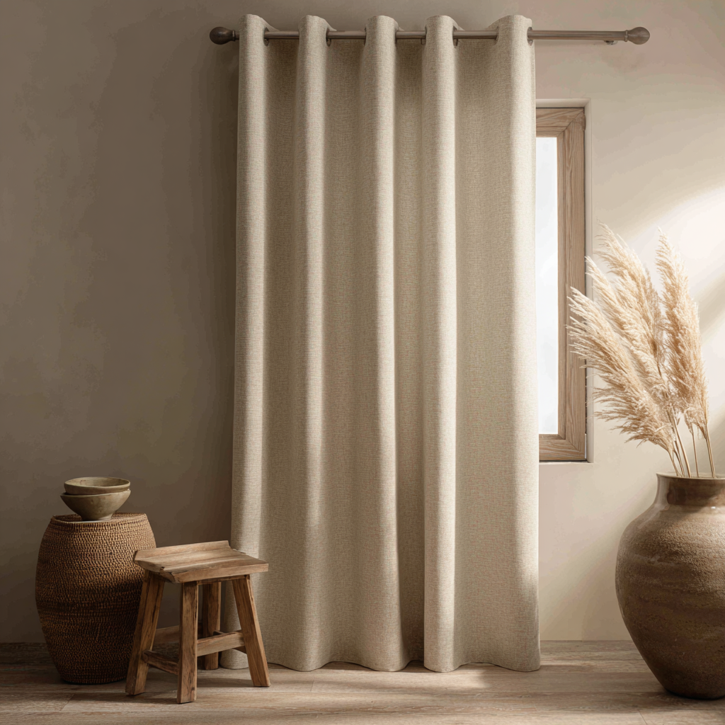 Linen Texture Blackout Curtains—Stylish Light Control