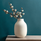A Matte Finish Minimalist Ceramic Vase